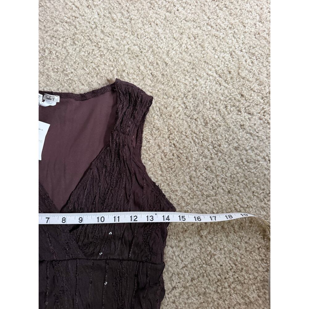 Vintage Y2K NWT Studio Y Brown Sequin Tank Top - Picture 8 of 9